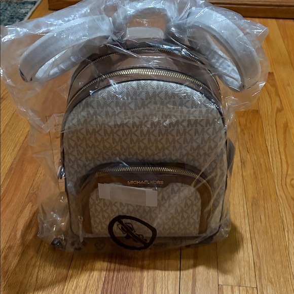 Michael Kors White and Brown Backpack - Picture 4 of 5